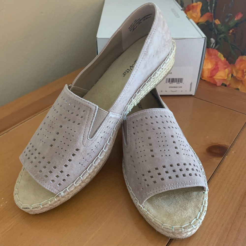 Bella Vita Cora Flat slip on Shoes - Almond Suede